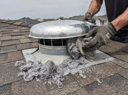 Cleaning Dryer Vent On Roof in Wildomar